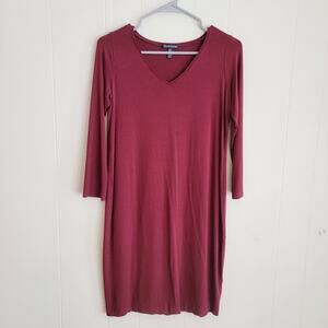 Eileen Fisher V-neck Mini Shirt Dress